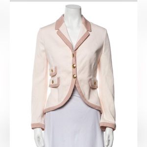Valentino Nude Pale Pink Button Up Jacket size L